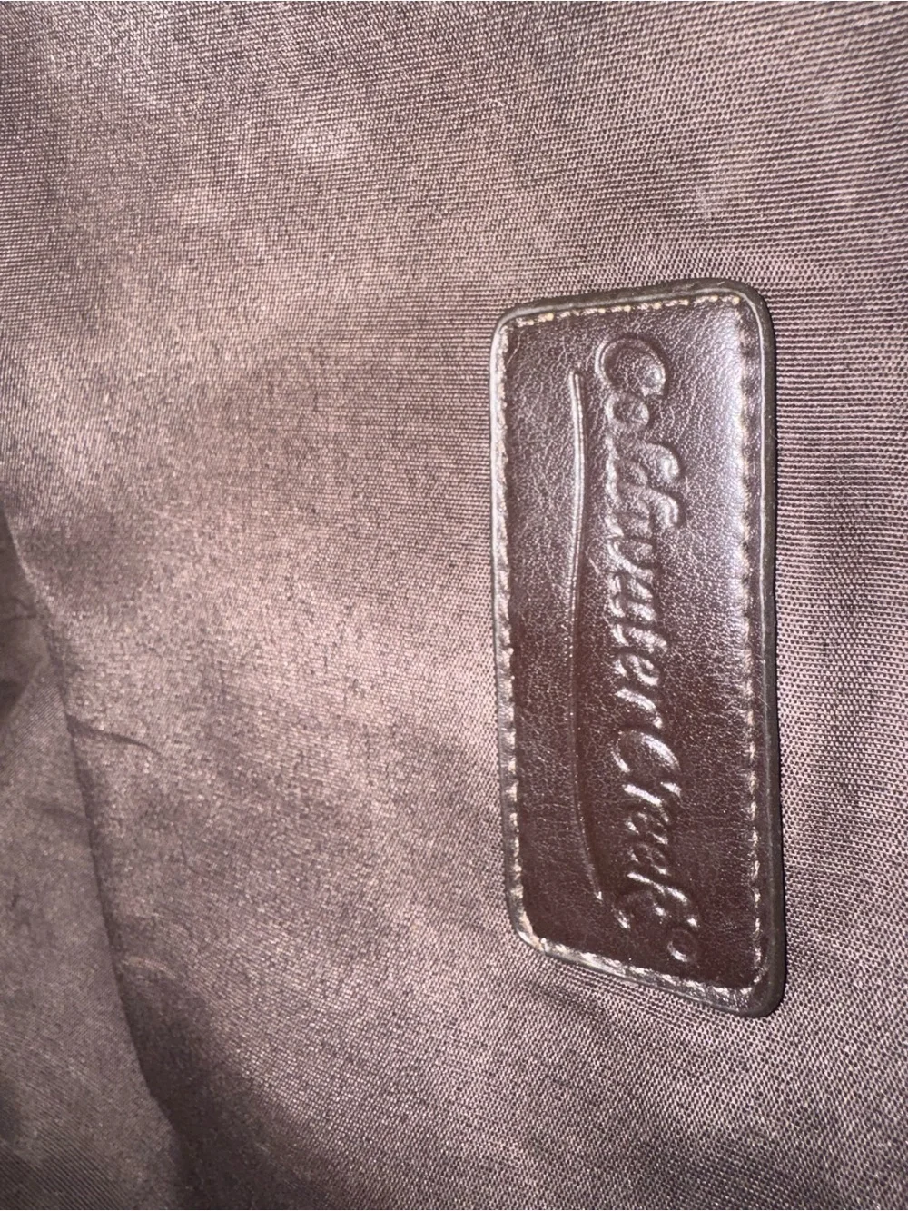 Vintage Coldwater Creek Dark Brown Faux Croc-Embossed Vegan Leather Tote Bag